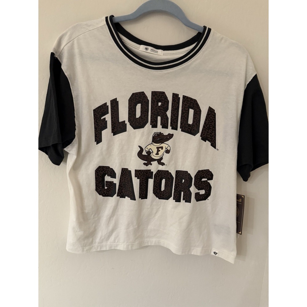 Florida Gators Women's 47 Brand Sandstone Tawny Ziggy T-Shirt- Size Medium-NWT